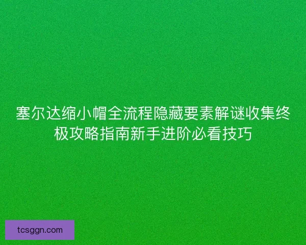 塞尔达缩小帽全流程隐藏要素解谜收集终极攻略指南新手进阶必看技巧 塞尔达缩小帽全流程隐藏要素解谜收集终极攻略指南新手进阶必看技巧